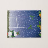 ラグビーのクリスマス ジグソーパズル (横)