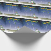 ラグビーのクリスマス ラッピングペーパー (角)