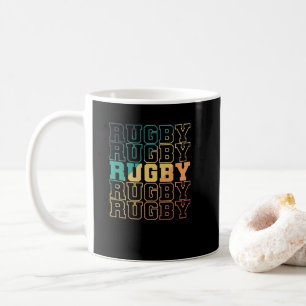 ラグビーのサッカースポーツスピラーファン コーヒーマグカップ