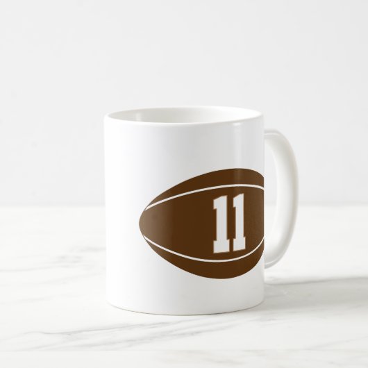 ラグビーのジャージーの第11ギフトのアイディア コーヒーマグカップ (正面右)