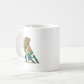 ラグビーのタックル2 コーヒーマグカップ (正面左)