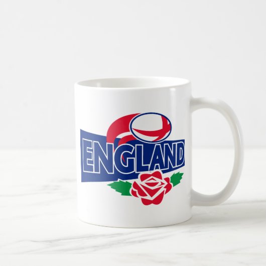 ラグビーのボールのイギリスの英語は上がりました コーヒーマグカップ (右)