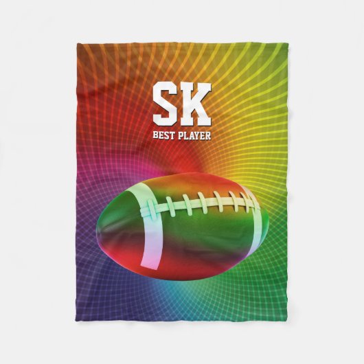 ラグビーのボール|のスポーツ・ファンのギフト フリースブランケット (正面)