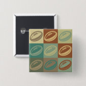 ラグビーのポップアート 缶バッジ (正面&裏面)