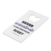 ラグビーの女の子を決し遊て甘く見る クレジットカード栓抜き (裏面アングル)