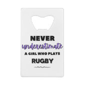 ラグビーの女の子を決し遊て甘く見る クレジットカード栓抜き (裏面)