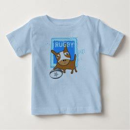 ラグビーの子犬のTシャツ2 ベビーTシャツ
