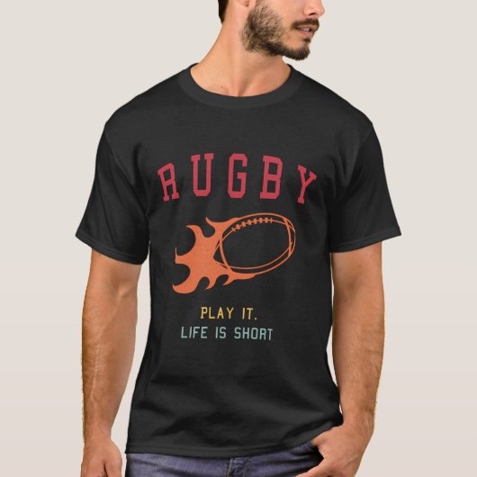 ラグビーの寿命が短い Tシャツ (正面)