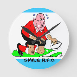 ラグビーの時計 ラウンド壁時計