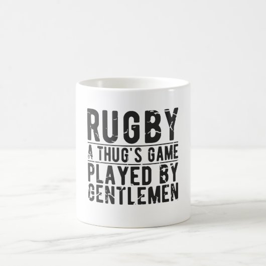 ラグビーの皮肉引用文ギフト-ラグビーことわざ コーヒーマグカップ (中央)