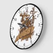 ラグビーの石! ラージ壁時計 (傾斜)