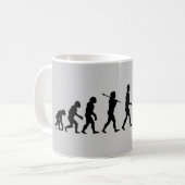 ラグビーの進化のおもしろいのスポーツ コーヒーマグカップ (正面左)