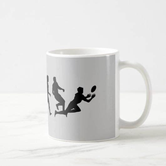 ラグビーの進化のおもしろいのスポーツ コーヒーマグカップ (右)