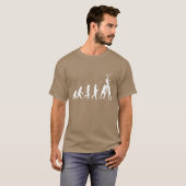 ラグビーの進化ラグビー名言ボールスポーツレトロ Tシャツ (正面フル)