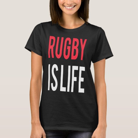 ラグビーはライフガイの少女S Tシャツ (正面)