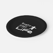 ラグビーは単なるスポーツではなく、人生の道である ペーパープレート (アングル)