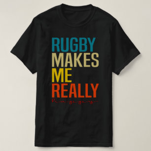 ラグビーは私を本当に幸せにする、ラグビーファン Tシャツ