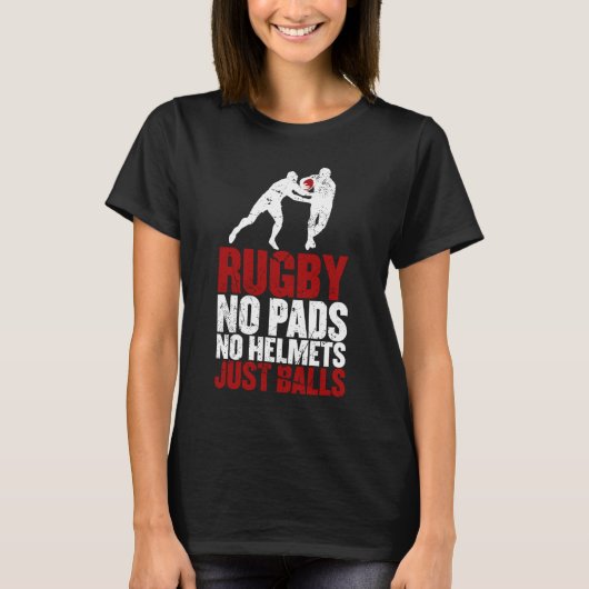 ラグビーは選手とファンをボールだけにする Tシャツ (正面)