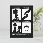 ラグビーをテーマにした婚約パーティ 案内状 (スタンド正面)