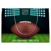 ラグビーをテーマにした追加ロゴ ラージペーパーバッグ (正面)