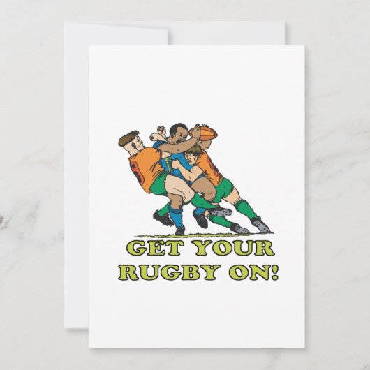 ラグビーを入れる 招待状 (正面)