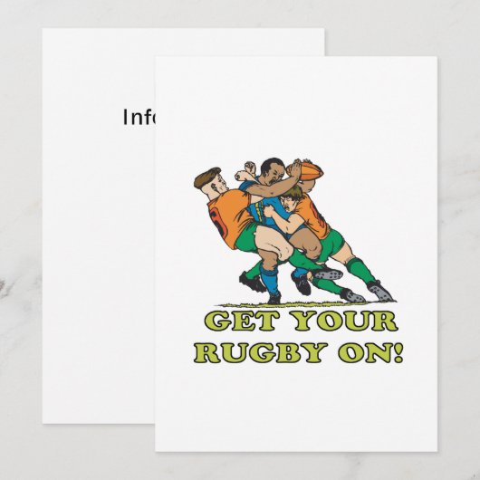 ラグビーを入れる 招待状 (正面/裏面)