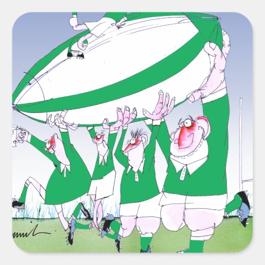 ラグビーアイリッシュ応援トニー・フェルナンデス スクエアシール (正面)