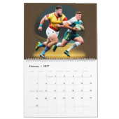 ラグビーアートカレンダー カレンダー (2月 2027)