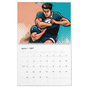 ラグビーアートカレンダー カレンダー (3月 2027)