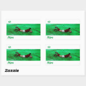 ラグビーアートギフトシール 長方形シール (シート)