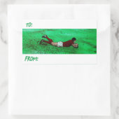 ラグビーアートギフトシール 長方形シール (バッグ)