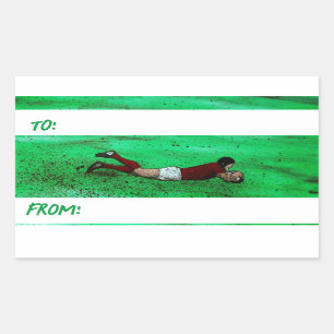 ラグビーアートギフトシール 長方形シール