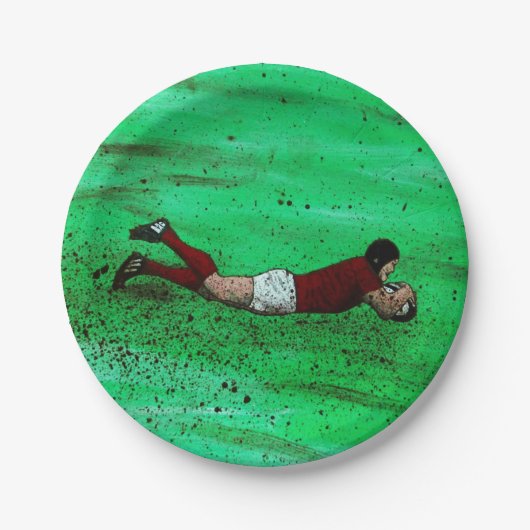 ラグビーアート紙プレート ペーパープレート (正面)