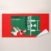 ラグビーウエールズファンアート バスタオル (バスタオル)