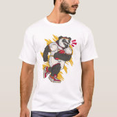 ラグビーカッコいいパンダ Tシャツ (正面)