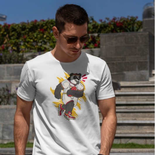 ラグビーカッコいいパンダ Tシャツ
