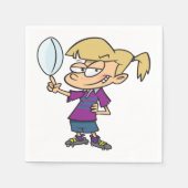 ラグビーガール紙ナプキンス スタンダードカクテルナプキン (正面)