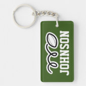 ラグビーキーチェカスタムーンのスポーツファンギフト キーホルダー (正面)