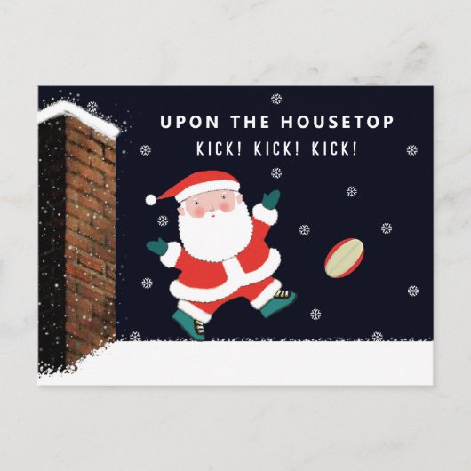 ラグビークリスマスホリデーカード シーズンポストカード (正面)