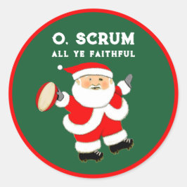 ラグビークリスマスホリデーギフト ラウンドシール