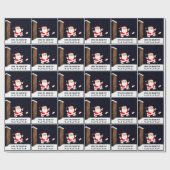 ラグビークリスマスラッピング紙 ラッピングペーパー (フラット)