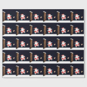 ラグビークリスマスラッピング紙 ラッピングペーパー (フラット)