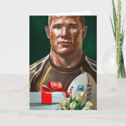 ラグビークリスマス – ラグビーグリーティングカード シーズンカード (正面)