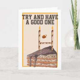 ラグビーゲームの試みと良い1つのスポーツ誕生日 カード