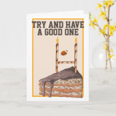 ラグビーゲームの試みと良い1つのスポーツ誕生日 カード (黄色い花)