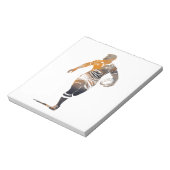 ラグビーゲームスポーツチャレンジイラストレーションシルエット ノートパッド (回転)