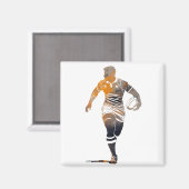 ラグビーゲームスポーツチャレンジイラストレーションシルエット マグネット (正面/裏面)