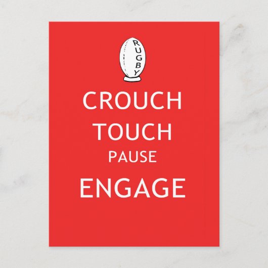 ラグビースクラムの手順(旧) ポストカード (正面)