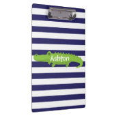 ラグビーストライプズのアリゲータパーソナライズされたクリップボード クリップボード (右)