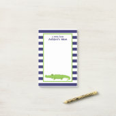 ラグビーストライプビーアリゲーターポストイットメモ帳 ポストイット (デスク上)